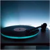 Diğer A/V Aksesuarları AV 1SET Standart6080mm Vinylglow Kayıt Oynatı Turntable Anahtar LED RGB24 Dekorasyon G9Z0 221114 Bırak Teslimat EL DHVSG