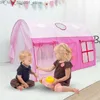 Tentnas de brinquedo Novas crianças brincam a barraca infantil tenda de tenda meninos garotas tocam brinquedos de casa portátil portátil para a cama de princesa ao ar livre Bed Mantle Castle Tent q231221