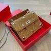 Kobiety Diamonds Nirift TOP ROVE Rzymska torba na ramię luksusowa marka V Rhinestone pikowana designerka klapa torby krzyżowe Crossbody