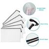 30Pcs B6 Mesh Zipper Pouch 53X77Inch Waterproof Zip Bag for School Office Supplies Puzzles Games Organizing Storage 231220