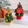 Decorazioni natalizie 3 pezzi Forniture natalizie Mini oggetti di scena per alberi Ornamenti artificiali per desktop Scena da tavolo