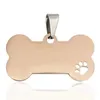 Groothandel Gepersonaliseerde Gravure Hollow Dog Claw Bot -vormige hanger Pet Listing Naam Tags Puppy Cat Dog Carrars