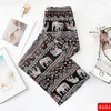 Kvinnors byxor Thailand Elephant Casual Wide Leg Summer Elastic Beach Tour Loose Leisure Exotic Fashion Holiday Costume