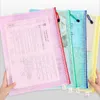 Thickened A3 File Bag Large Capacity Student Supplies Transparent Mesh Zipper Office Book Test Paper Archive 231220