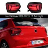 Para Volkswagen Polo 19-21 montaje de luz trasera LED luces de estacionamiento marcha atrás dinámica señal de giro tipo serpentina indicador lámpara trasera