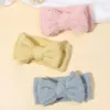 Accessoires de cheveux bébé pour les enfants en bas âge enfants fille garçon bandeaux tissu bandeau respectueux de la peau solide corail velours arc bandeau