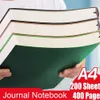 400 páginas A4 Bloco de notas grande, cadernos e diários, planejador diário, linha horizontal, papel em branco, escritório 365, material escolar, livro de notas 231220