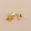 Boucles d'oreilles étalon 1 active zircon coeur lune lune en acier inoxydable boucle d'oreille pour femmes bijoux menottes d'oreille de 1,2 mm d'épaisseur de piercing