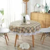 Table Cloth Concentrated Round Tablecloth Plastic PVC Waterproof Washed And Oil -resistant