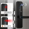 Serrature per porte XSDTS Smart Lock elettronico Tuya Wifi Fotocamera biometrica digitale Scheda di impronte digitali Password Sblocco chiave 231219