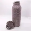 Waterflessen Tumbler Glitter Praktische roestvrijstalen bling nep-strass thermische fles voor cadeau