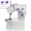 Sewing Fabric and Sewing Sewing Machine Mini Portable Household Night Light Foot Pedal Straight Line Hand Table Two Thread Kit Electric D