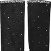 Pantalon de deux pièces pour femmes Élégant Sexy 2 pièces Ensembles Femmes Hiver Automne Vêtements Club Party Bodycon Crop Strass Tops Deux Pièces Pantalons Ensembles Survêtements 231219