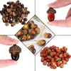 Party Decoration 50 st Artificial Life Simulation Small Acorn Plant Fake Fruit Autumn Home House Kitchen Decor Pography Props