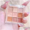 Eye Shadow Eye Shadow Nine-Color Eyeshadow Palette Net Red Live Earth Color Pearly Matte Glitter Shiny Pigments Drop Delivery Health B Dhek7