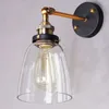 Lampada da parete Luci industriali con paralume in vetro ovale Lampade retrò per camera da letto in stile specchio cosmetico