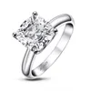 3,5 Carat Classic grand anneau de diamant, bagues de fiançailles Moissanite pour femmes, alliances de mariage, anneau de promesse, 3,5 cmt D