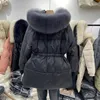 2024 donne invernali giù per giacche Ultra Light Warm Weide Woman con una cintura con cappuccio con cappuccio con cappuccio con cappuccio di pelliccia sovrapposto 231020