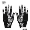 Tatuagens Temporárias 2 Pçs / Set Profissional Henna Stencil Temporária Mão Tatuagem Corpo Arte Adesivo Modelo Ferramenta de Casamento Índia Flor T20073 Dhgsk