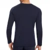 Sous-vêtements thermiques pour hommes Maillot de corps thermique à manches longues pour hommes Couche de base doublée en polaire chaude Sous-vêtements thermiques Hauts Chemises longues pour hommes Vêtements d'hiver 231220