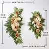 Flores decorativas 31.5in kit de arco de casamento artificial boho empoeirado rosa lírio tulipa eucalipto guirlanda cortinas para decorações bem-vindo