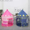 Oyuncak çadırlar çocuk çadır taç noktaları dekorasyon ev bahçesi kapalı eğlence parkı oyuncak ev çocuklar için prenses çadır evi q231220