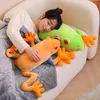 40/60/75 cm Cartoon Frog Pluszowa zabawka Poduszka Kawaii nadziewane zwierzęce żaby z kocem pluszami lalka miękkie dzieciaki Decor Home Decor 231220