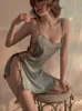 Sexy Pyjamas Side Slit Women s Pyjama Bandage Hollow Out Nightgown Deep V Neck Uniform Suit Allure Exotic With Thongs 231219