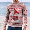 Herrtröjor tröjor Ny jultröja för män Santa Claus grafiska kläder överdimensionerade långärmad topp fashionabla män/kvinnor Universal Pullover T231220