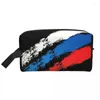 Cosmetic Bags Russia Flag Russian Pride Bag Women Kawaii Big Capacity Makeup Case Beauty Storage Toiletry