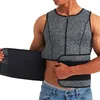 Män kropp shaper midje tränare bastu kostym svett väst bantning underkläder viktminskning skjorta fett träning tank tops formsida 231219