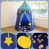 Tendas de brinquedo Tenda infantil Role Play Brinquedos internos Estrelas e Lua Decoração Playhouse Espaço próprio para crianças Parque de diversões para casa infantil Q231220