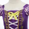 Flickans klänningar Girls Rapunzel Costume Kids Summer Tangled Fancy Cosplay Princess Dress Children Birthday Carnival Halloween Party Clothes 2-8t 231219