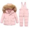 Daunenmantel OLEKID -30 Grad russische Winter-Daunenjacke für Mädchen, Echtpelzkragen, Kinder-Oberbekleidung, Kinder-Overall, Jungen-Parka-Overalls 231219