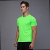 Camisetas masculinas Slim Sport Men Training Roupas Workout Bodybuilding Tee