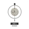 壁の時計サイレント美的時計ラウンドデザイナーヨーロッパデジタルウォッチスタイリッシュキッチンレロジオデパレデベッドルームの装飾