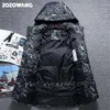 ZOZOWANG 2023 Winter Jacket High Quality Thick White Duck Down Men Camouflage Hooded Doudoune Homme Feather 231220