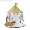 Tentes Tentes Kid Teepee Tent House 123 * 116cm Portable Princess Castle Castle pour enfants Play Tente Tent Tent Birthday Christmas cadeau Q231220