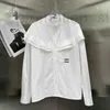 Koszule damskie Designer Luksusowa marka haftowana koszulka designerska designerska koszule jesienne kardigan płaszcz mody długie rękawowe tshirt biała bawełniana kurtka QR2Z