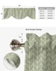 Gardingrön geometrisk texturfönster vardagsrum köksskåp bindning valansstångficka