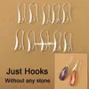 100x DIYメイキング925 Sterling Silver Jewelry Insurels Hook Earing Pinch Bail Earwires for Crystal Stones Beads235m