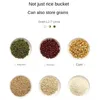 Bouteilles de stockage avec couvercle à grains, boîte anti-nano, récipient pour animaux de compagnie, pot de nourriture, riz, humidité, insectes, chien, cuisine avec seau scellé