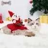 Dog Apparel Pet Santa Claus Clothes Reindeer Transformation Dress Holiday Funny Cute Cat Party