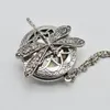 5 Stück Schmuck Diffusor Medaillons Halskette für Frauen Weihnachtsgeschenk Vintage Hohl Medaillon mit Libelle XL-511274w