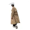 Trenchs pour hommes Kpop Coupe-vent Tendance coréenne Mi-longueur Beau manteau au genou Britannique Automne Hiver Couple Manteau élégant