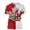 T-shirts pour hommes Canada castor chemise drapeau impression 3D Streetwear homme femme col rond T-shirts Harajuku T-shirts hauts vêtements pour enfants