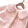 3 10 anni bambini ragazze giacca autunno inverno caldo cappotto di pelliccia sintetica per Natale principessa tuta sportiva carino peluche abbigliamento per bambini 231220