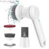 Cleaning Brushes Electric Spin Scrubber Cordless Cleaning Brush with 4 Replaceable Brush Heads Rechargeable Power Cleaning Brush for Bathroom Q231220