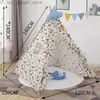 Speelgoedtenten 1.6m tent speelgoed tipee originele driehoek Indiase kinderen tent wigwam voor kinderen draagbaar katoen tipi vouwen indoor meisjes jongens Q231220