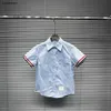 Новая детская рубашка с короткими рукавами и лацканами, футболки для мальчиков, летняя футболка, размер 100-160 см, детская дизайнерская одежда, детские блузки, 10 декабря